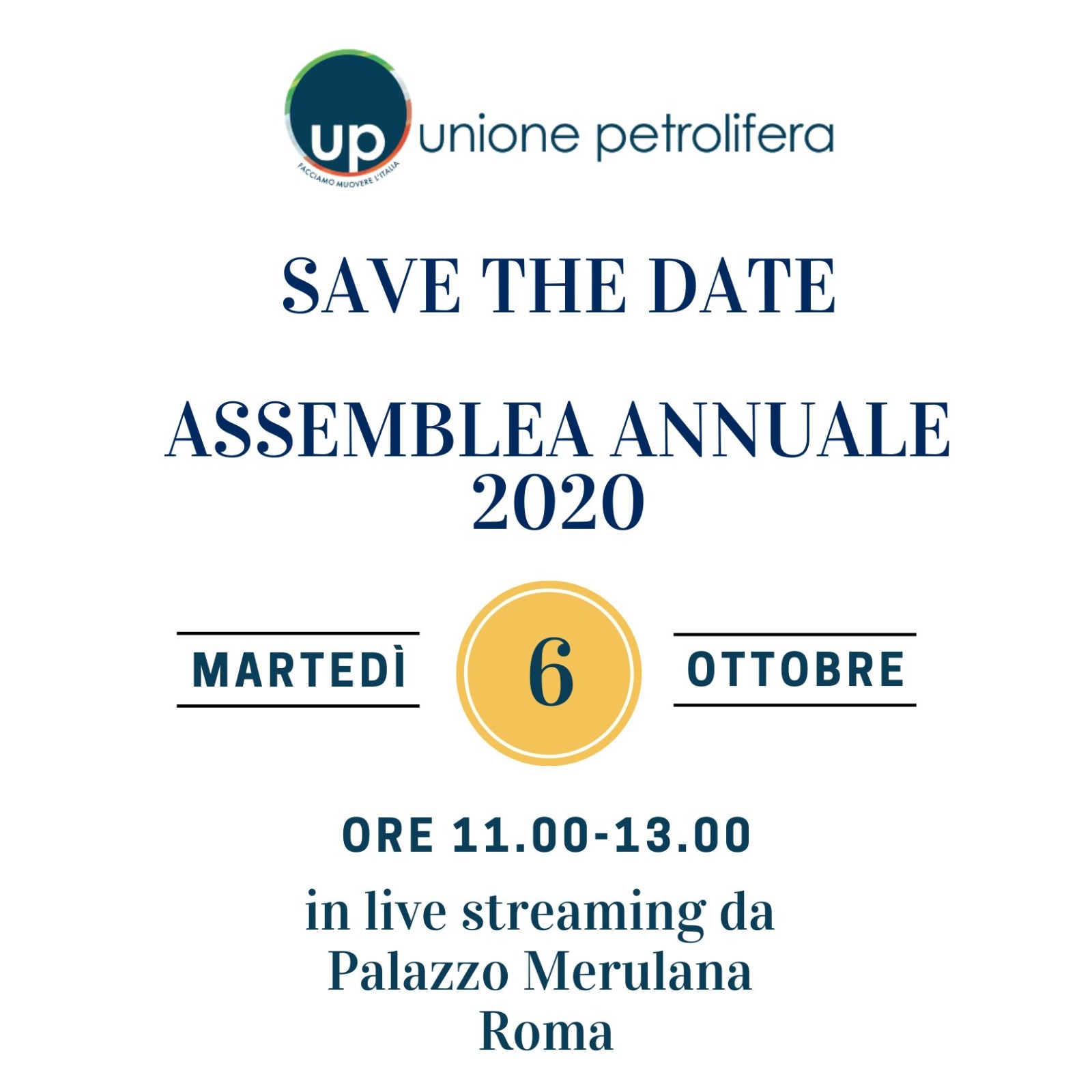 Assemblea Annuale 2020 di Unione Petrolifera - Ricerca, tecnologia, mobilità. Per decarbonizzare davvero!